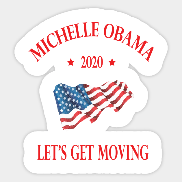Michelle Obama 2020 lets get moving Sticker by SwissDevil